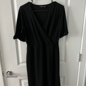 Black midi dress